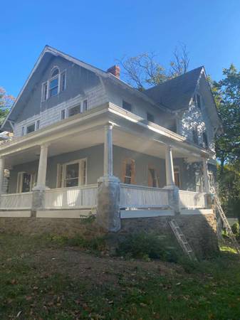 Exterior renovation restoring curb appeal on a classic Washington, DC home